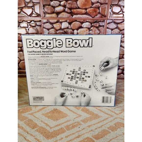 Vin. 1987 PARKER BROTHERS BOGGLE BOWL Word Building Board Game Components Sealed - Picture 3 of 6